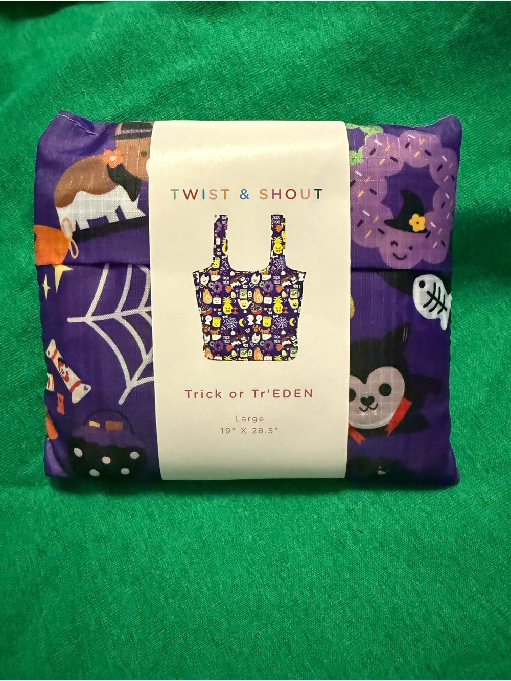 Twist & Shout Purple Halloween Tote Bag - Trick or Tr'EDEN